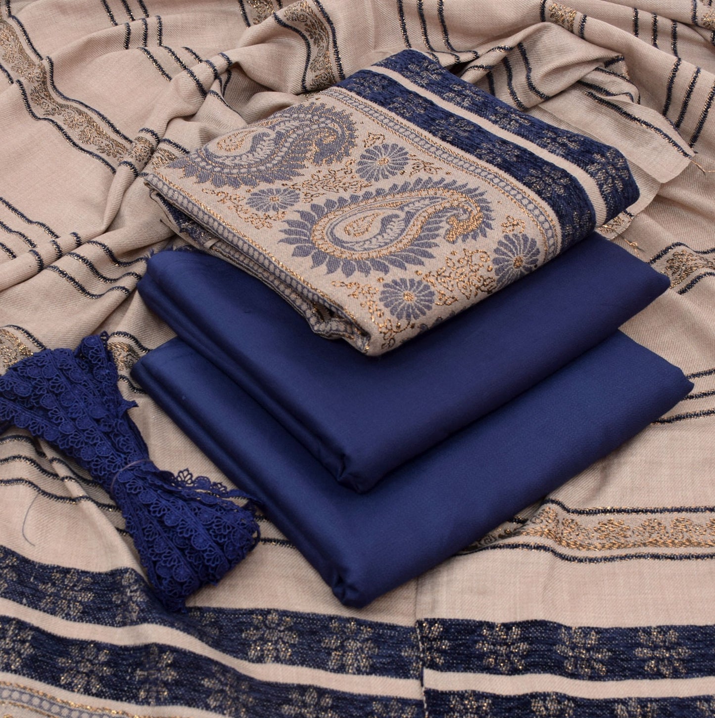 DHANAK MARINA – 3pc With 5.5 Gaz Lace Free