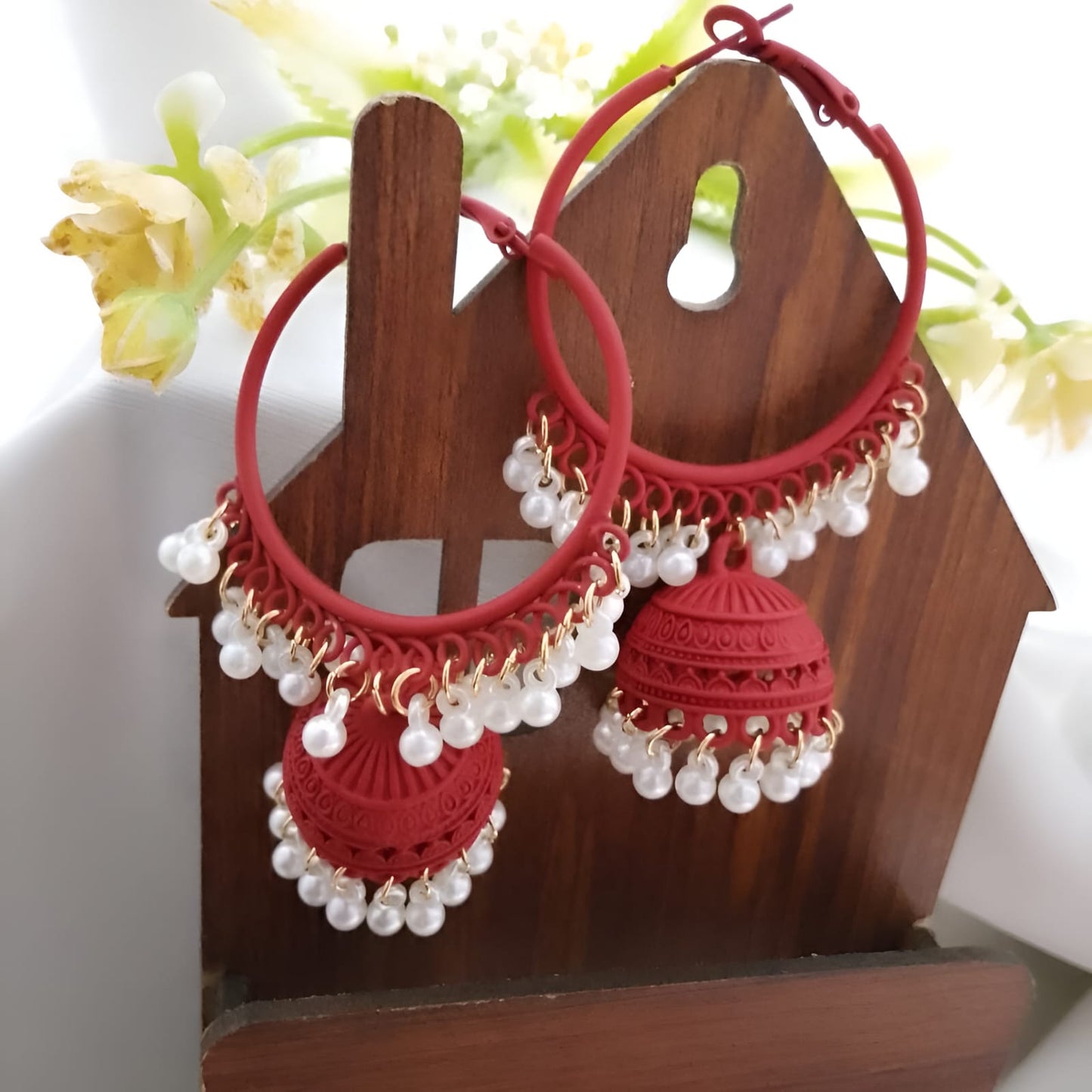 FANCY BEAUTIFUL ROUND STYLE PEARLS JHUMKI