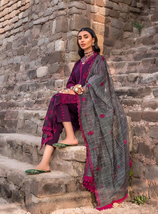 ZAINAB CHOTTANI - Magenta Chickenkari Luxury 3pc