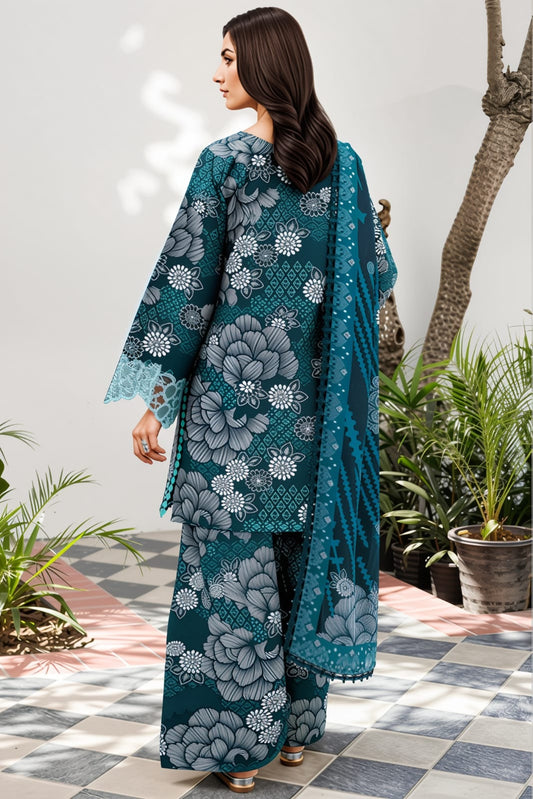 AQUA printed Khaddar 3- Piece