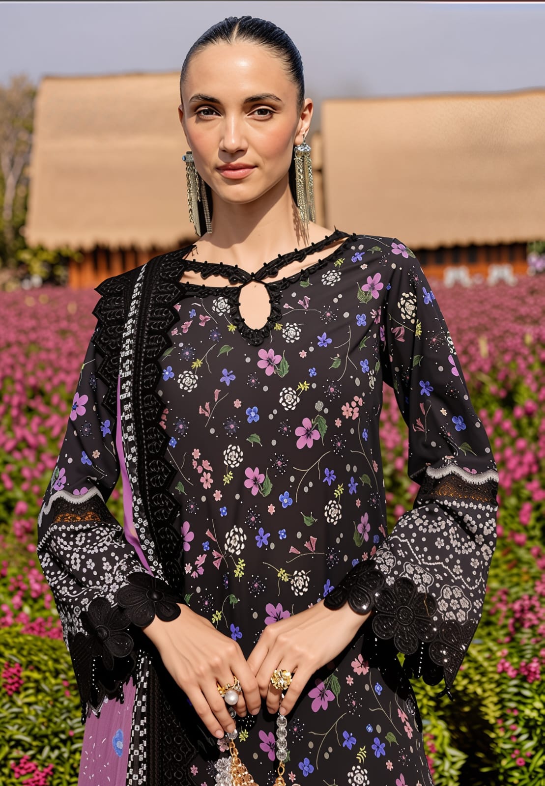 BAROQUE Khaddar All-Over Printed Unstitched 3-Piece