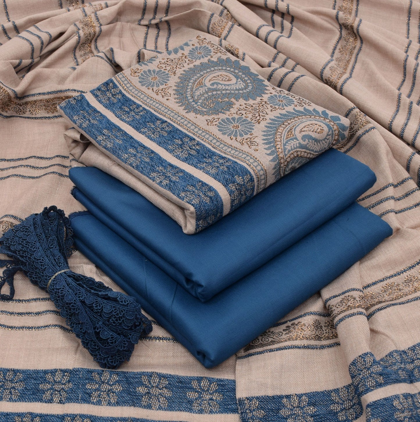 DHANAK MARINA – 3pc With 5.5 Gaz Lace Free