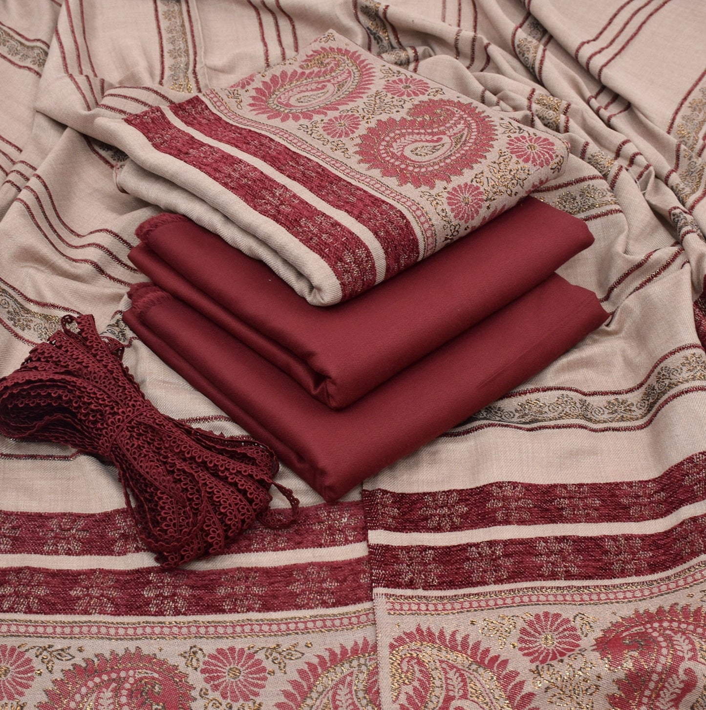 DHANAK MARINA – 3pc With 5.5 Gaz Lace Free