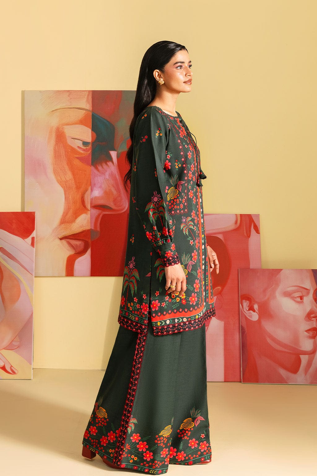 Green Floral Co-Ord Set 2pc