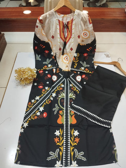 LONG SILK KAFTAN 2pc