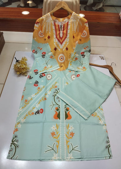 LONG SILK KAFTAN 2PC