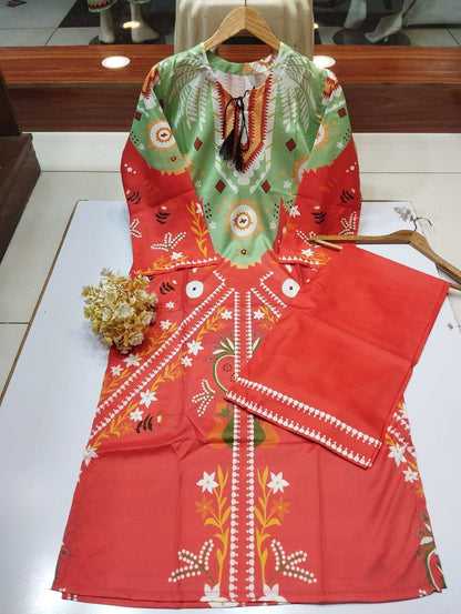 LONG SILK KAFTAN 2pc