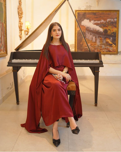 Cap Shawl Fitted maxi 2pc