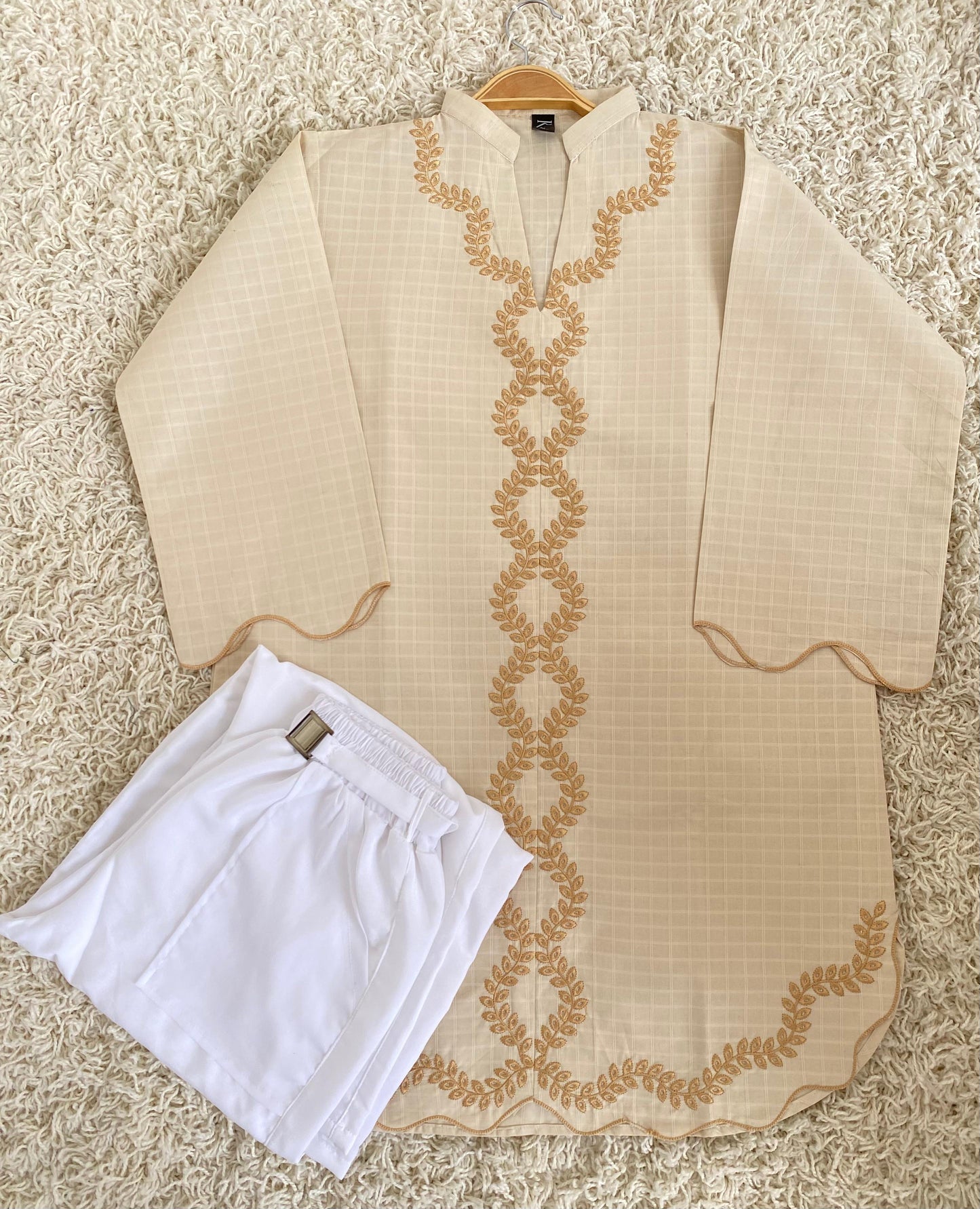 Cotton Embroidered Top with Pant – 2pc Set