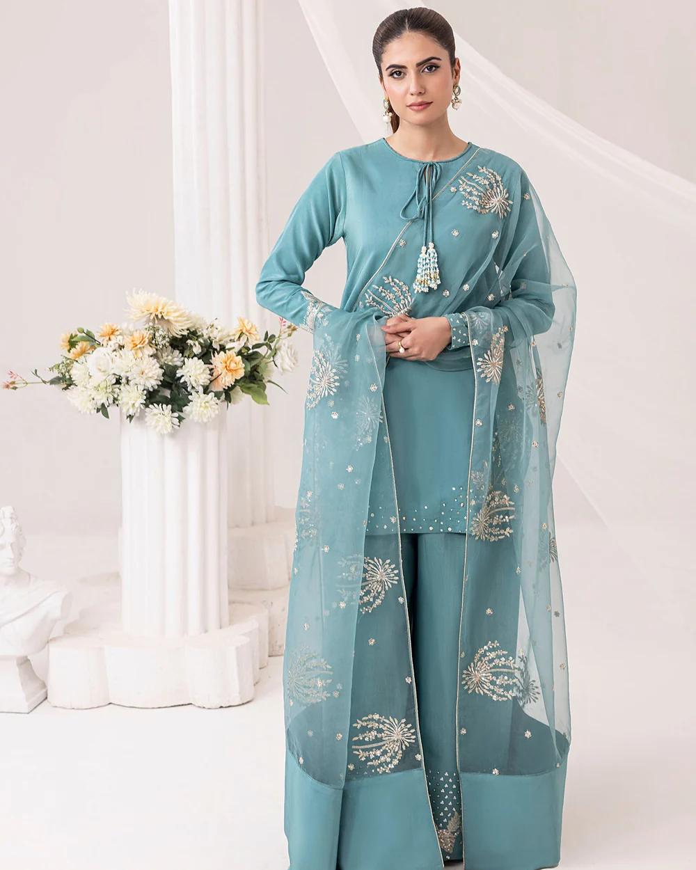 ERISHA EMBROIDERED 3PC – Premium Eid Collection