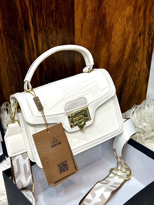 CROC EMBOSSED CROSS BODY WOMEN FASHION BAG