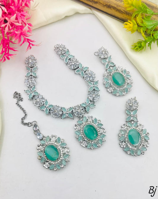 FANCY BEAUTIFUL PARTY WEAR ZIRCON NECLACE SET