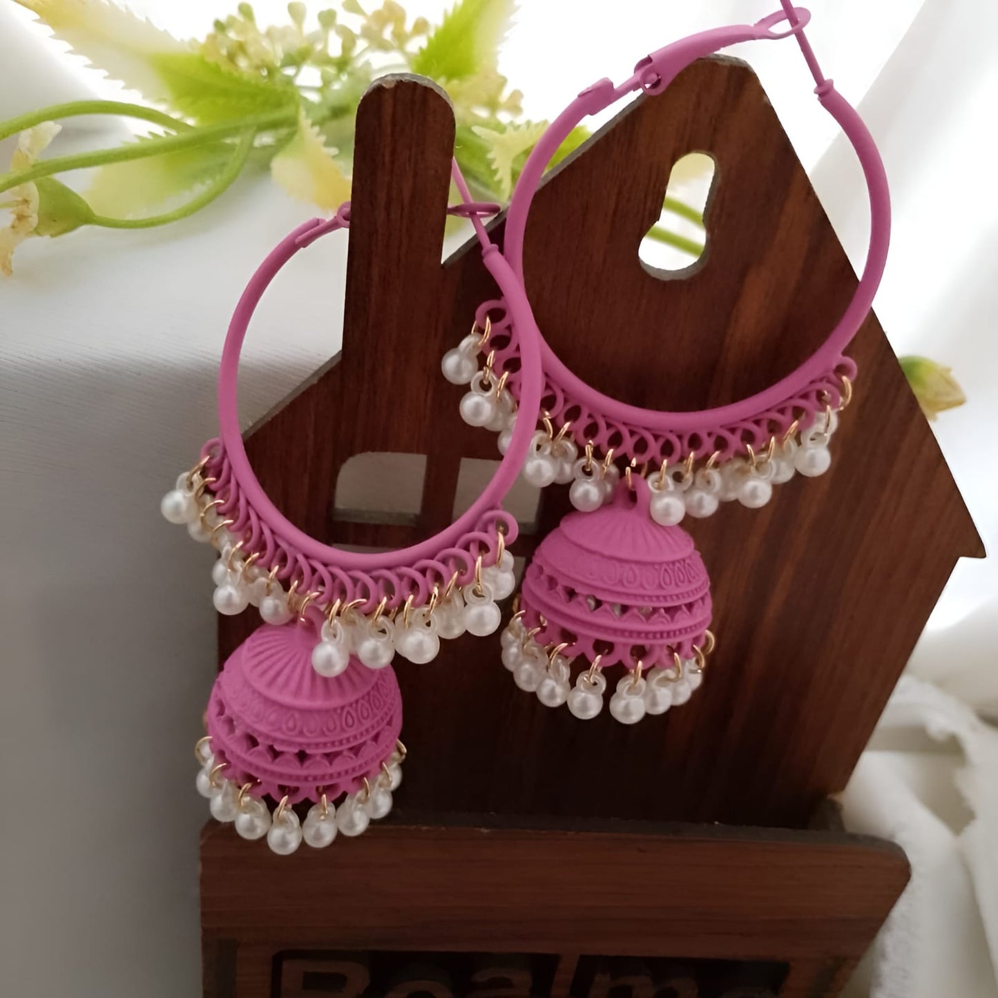 FANCY BEAUTIFUL ROUND STYLE  PEARLS JHUMKI