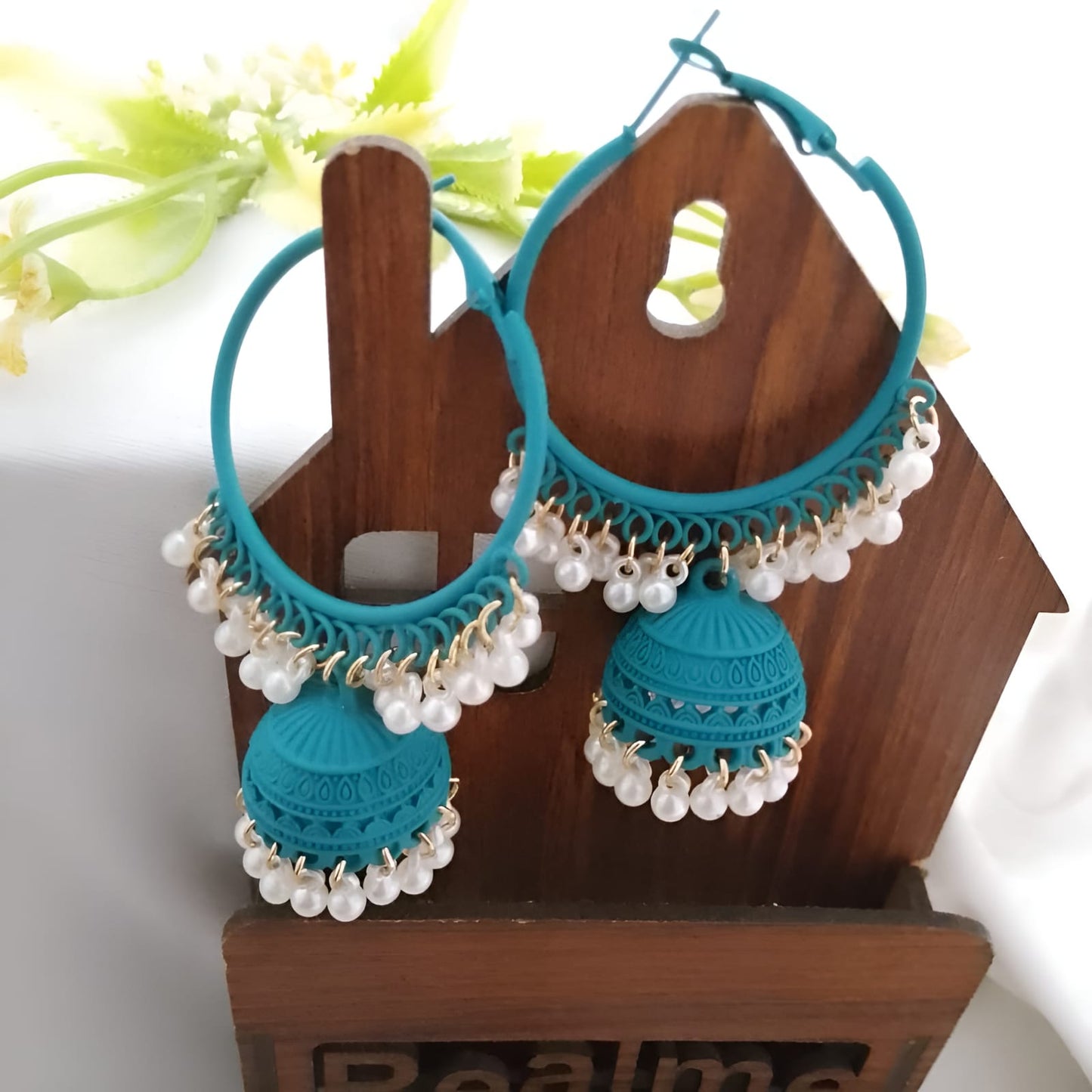 FANCY BEAUTIFUL ROUND STYLE  PEARLS JHUMKI