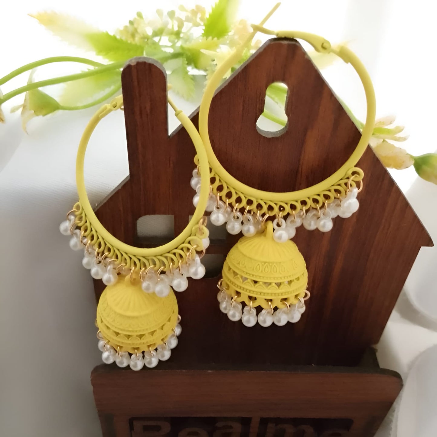 FANCY BEAUTIFUL ROUND STYLE  PEARLS JHUMKI
