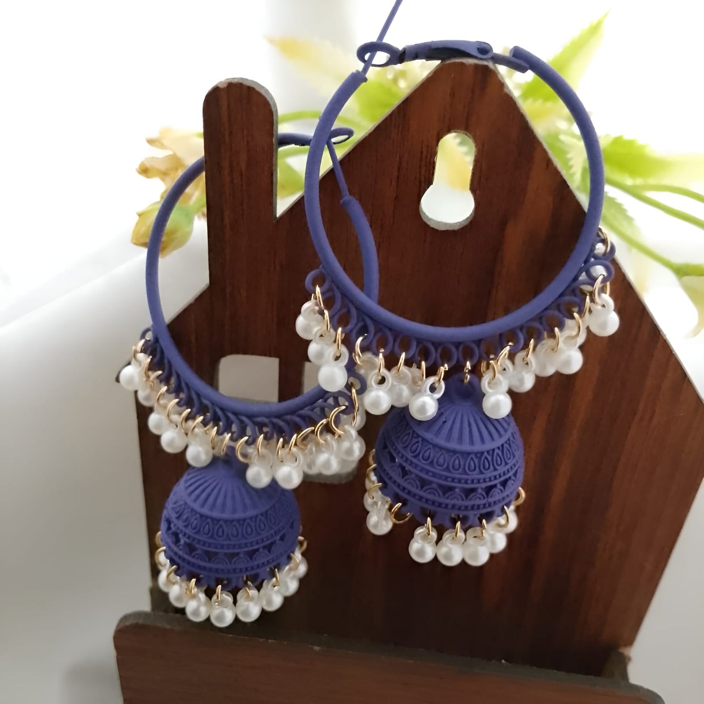 FANCY BEAUTIFUL ROUND STYLE  PEARLS JHUMKI