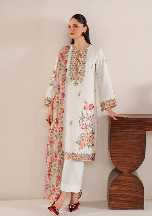 GARNET LAWN LUXURY EMBROIDERED 3PC✓