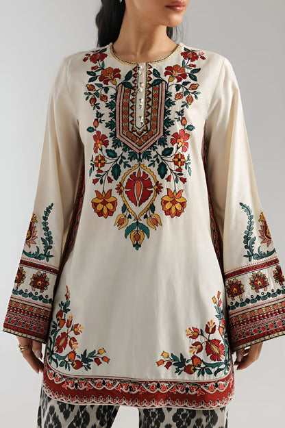 AURA STITCHED EMBROIDED FARSHI SHALWAR 2PC