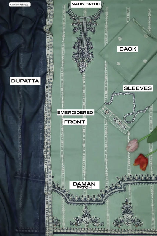 Maria. B Embroidered 3 piece Unstitched