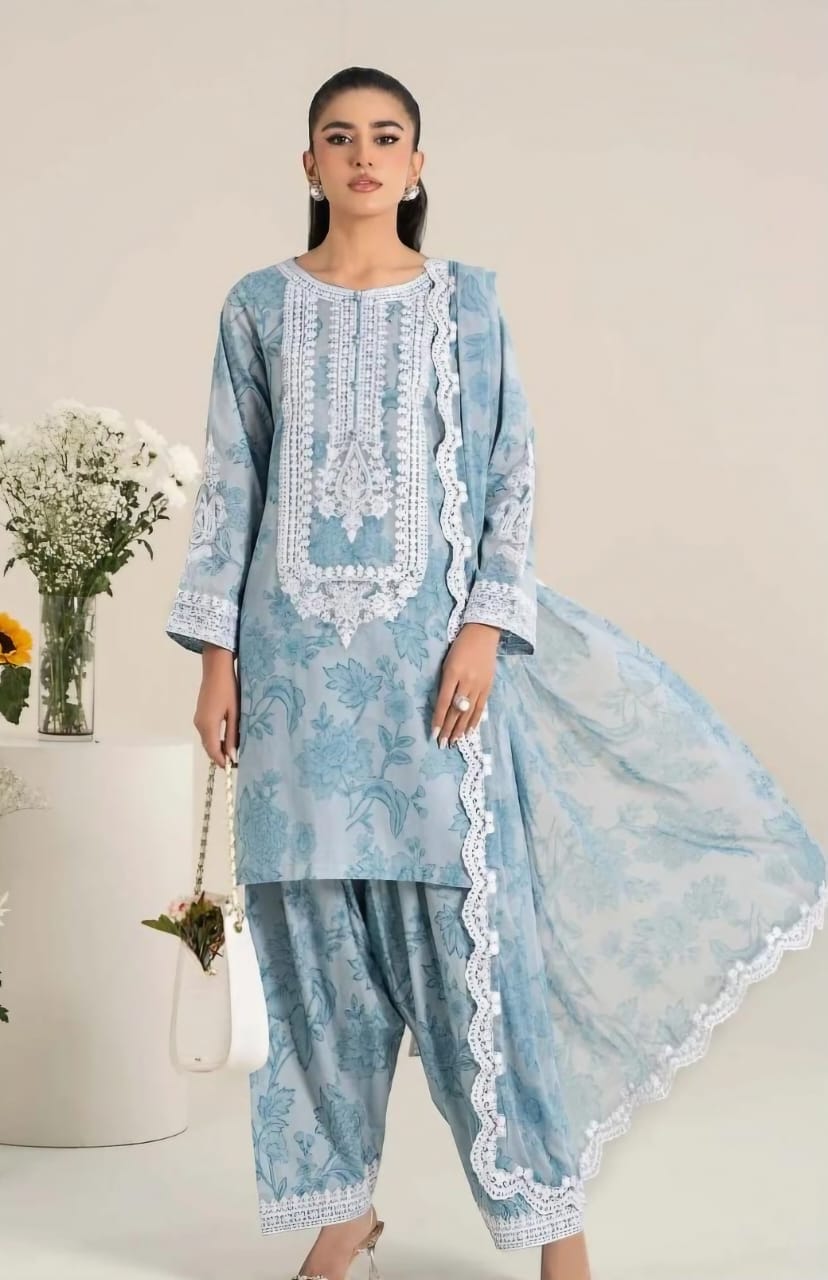 MARIA.B - Embroidered Patch work Unstitched 3pc✓