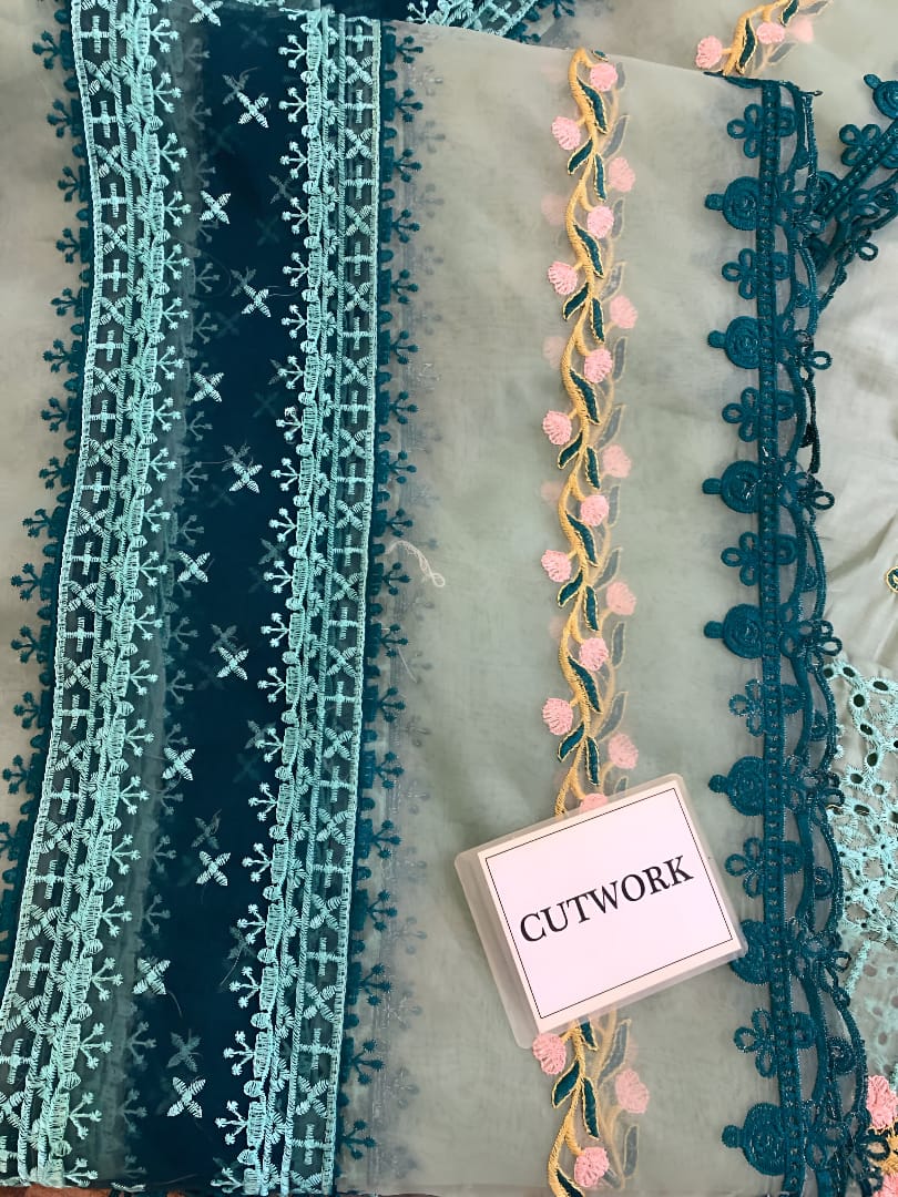 ADAN LIBAS - Chickenkari Heavy Embroidered Luxury 3pc Dress