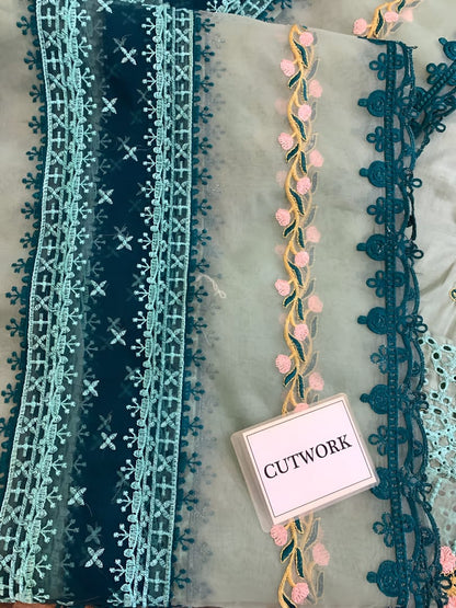 ADAN LIBAS - Chickenkari Heavy Embroidered Luxury 3pc Dress