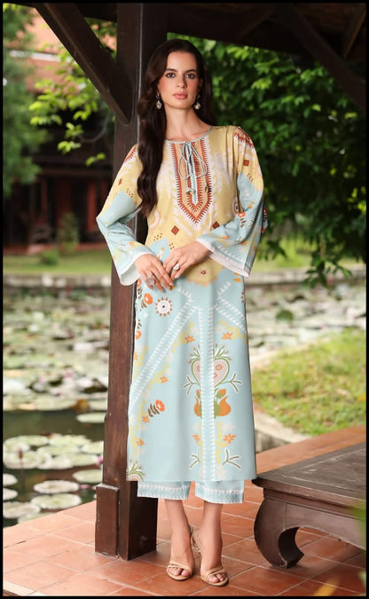 LONG SILK KAFTAN 2PC