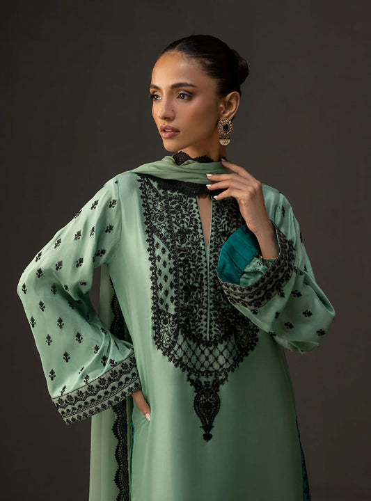Mint Cascade by Zainab Chottani- Silk 3pc
