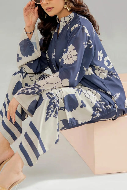 Stitched 2 Piece Printed Shirt and Printed Trouser