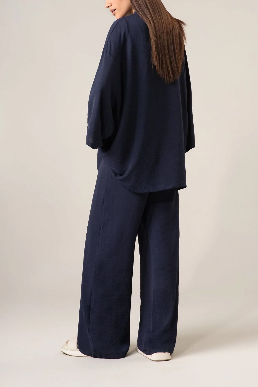 Open Button Shirt With Separate Inner All Over Trouser 3pc