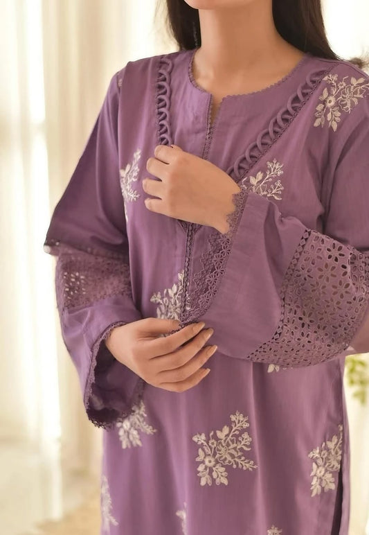 Horiya Purple Stylish 3 Peice Set