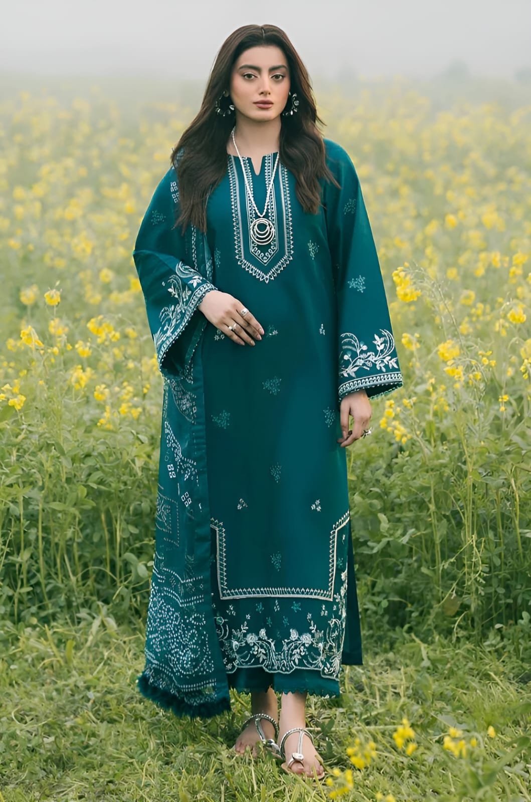 RAMSHA - 3pc Embroidered Shirt Winter arrival