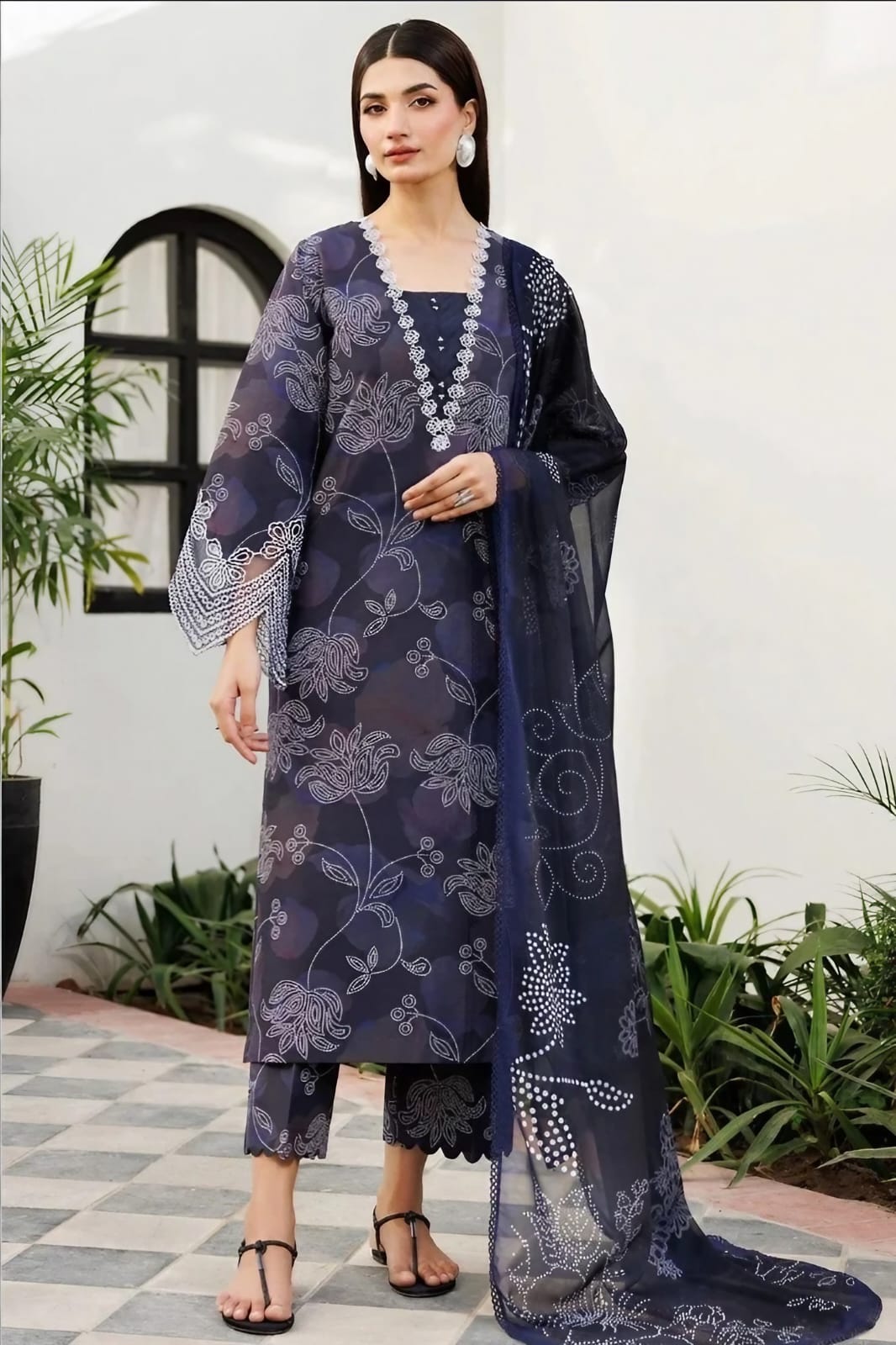 Digital Printed Khaddar 3- Piece