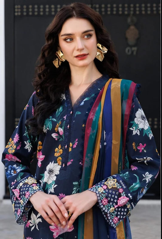 Digital Printed Khaddar 3- Piece