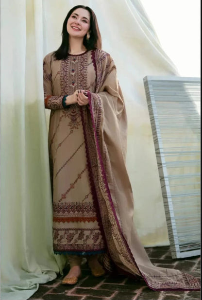 AFSANA Heavy Embroidered 3- Peice