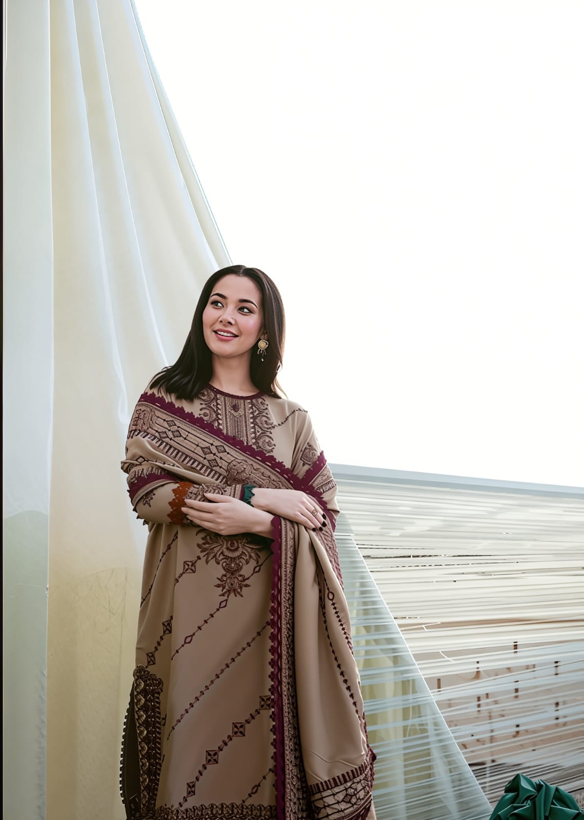 AFSANA Heavy Embroidered 3- Peice