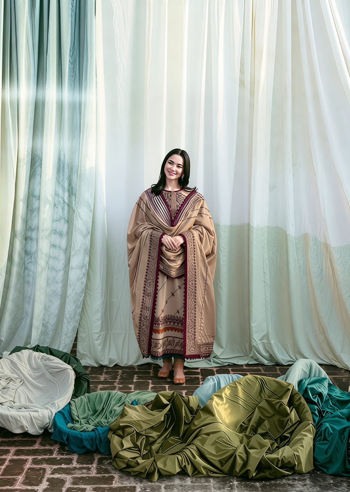 AFSANA Heavy Embroidered 3- Peice