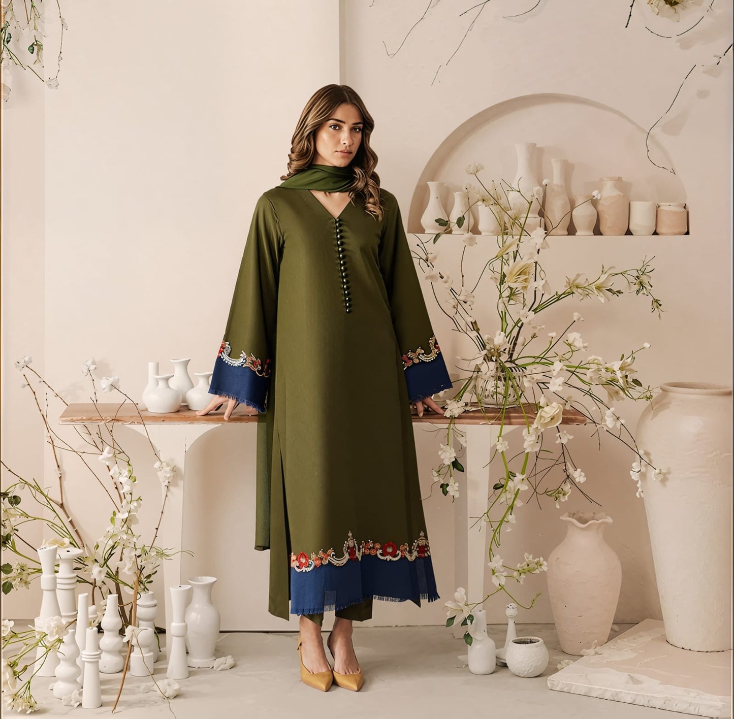 QASWA Marina Embroidered 3-Piece