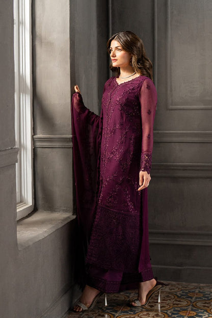 Azure wedding Festive Luxury Chiffon Embroidered Collection Rose Noir