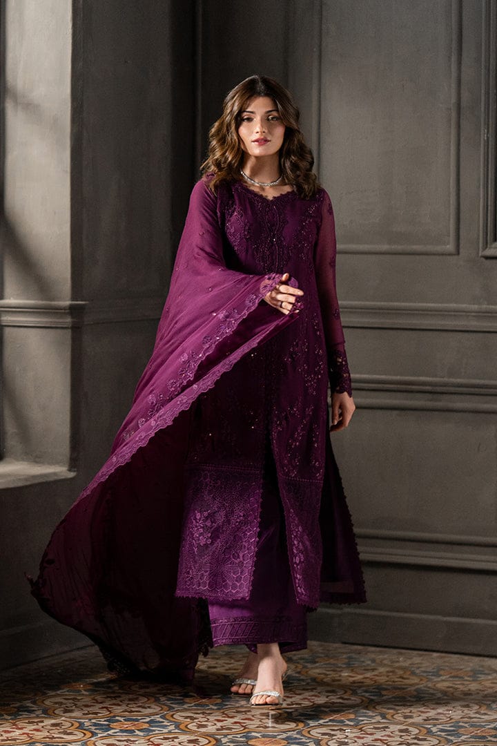 Azure wedding Festive Luxury Chiffon Embroidered Collection Rose Noir