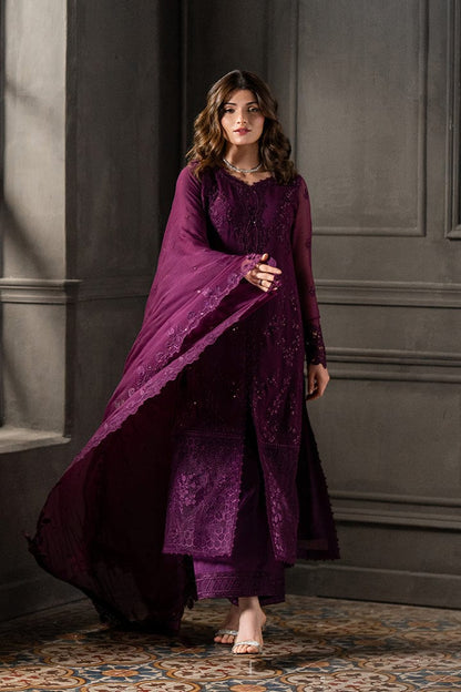 Azure wedding Festive Luxury Chiffon Embroidered Collection Rose Noir