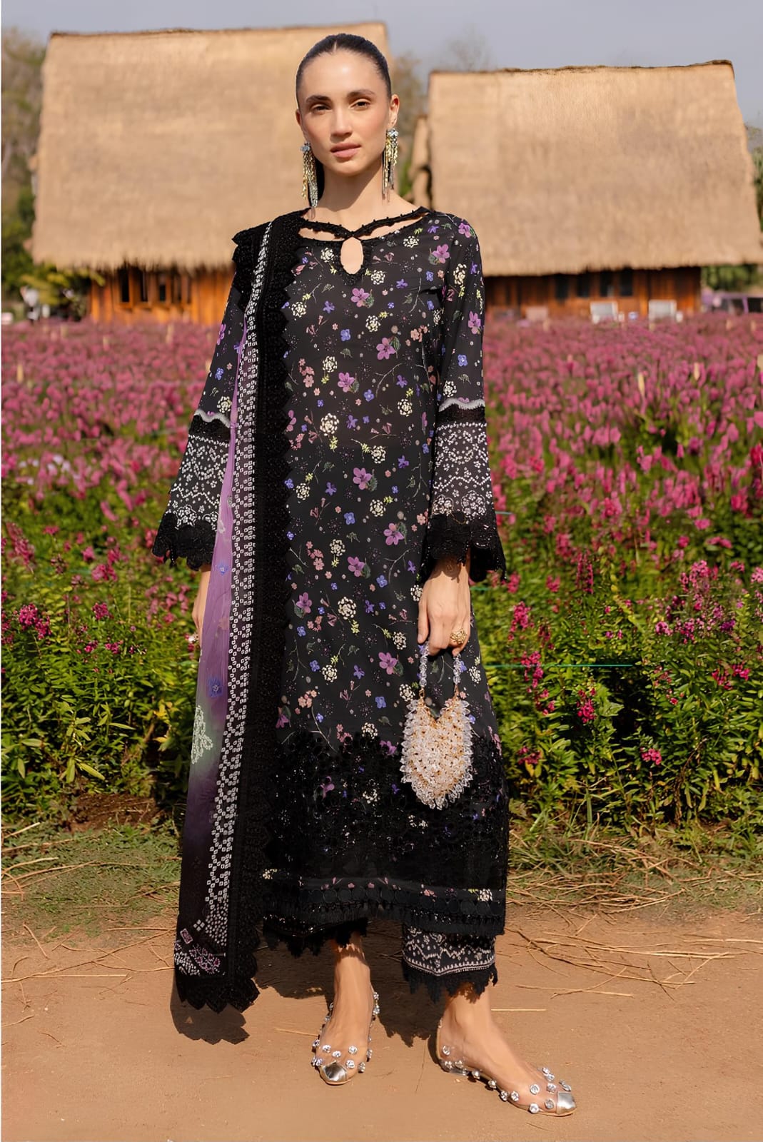 BAROQUE Khaddar All-Over Printed Unstitched 3-Piece