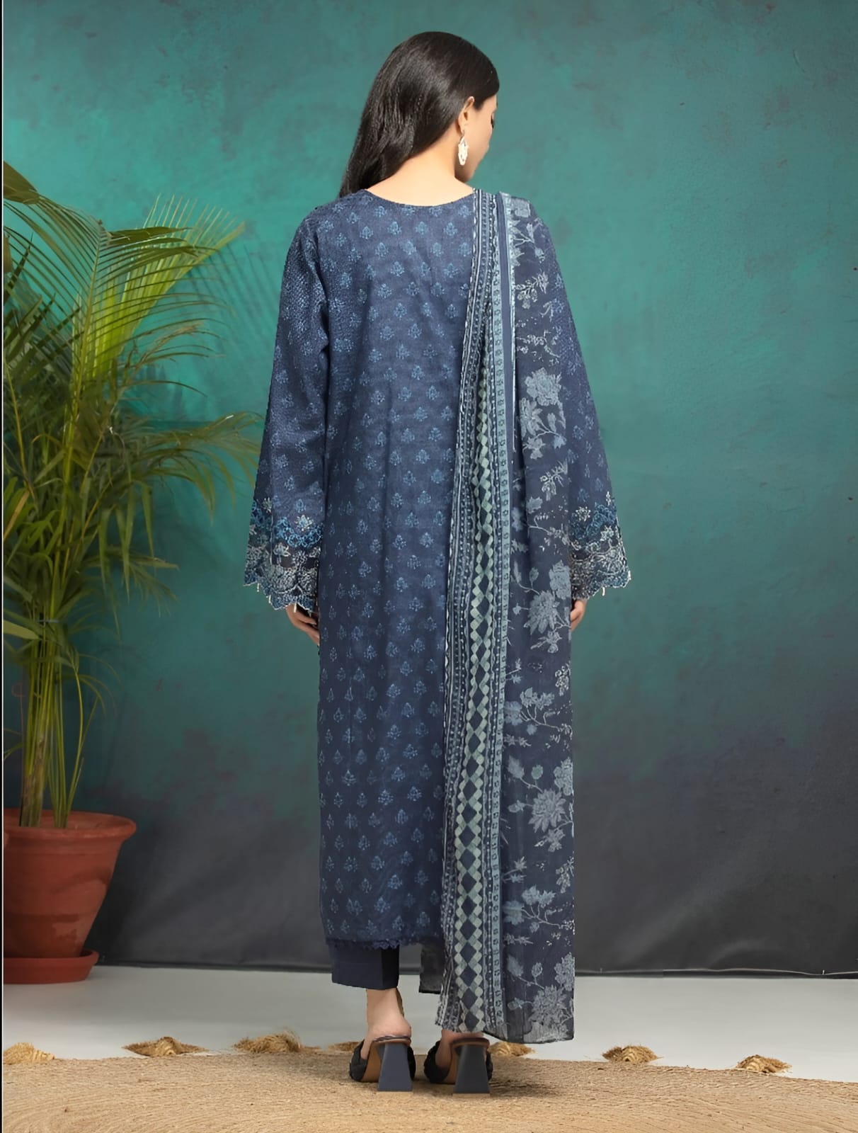 BAROQUE Khaddar All-Over Printed Unstitched 3-Piece