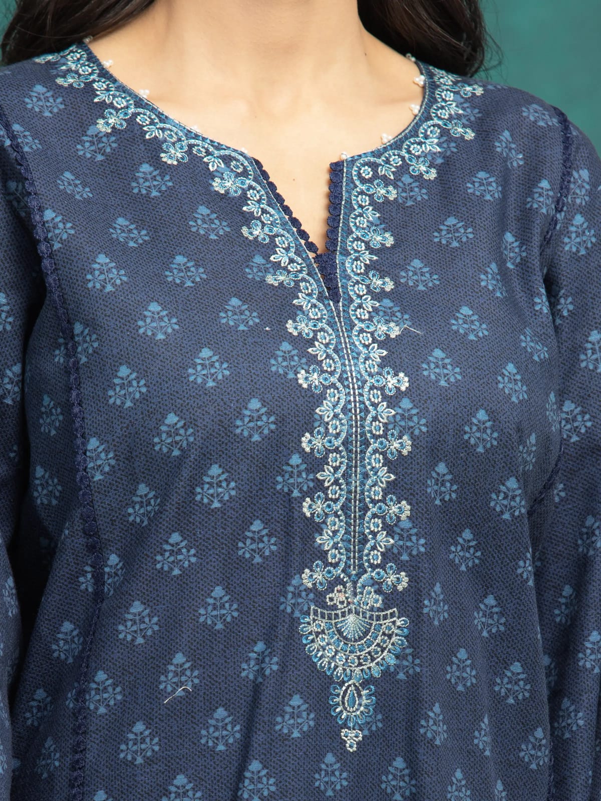 BAROQUE Khaddar All-Over Printed Unstitched 3-Piece