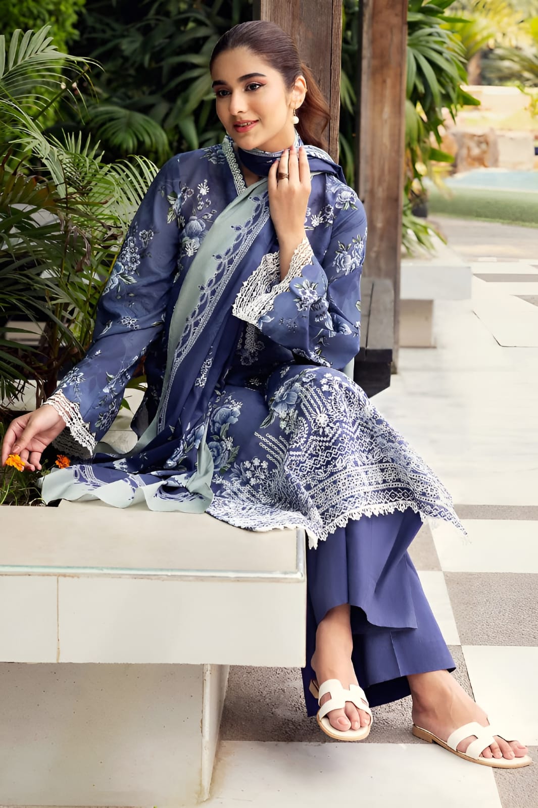 CROSS STITCH – Khaddar All-Over Printed Unstitched 3-Piece Suit