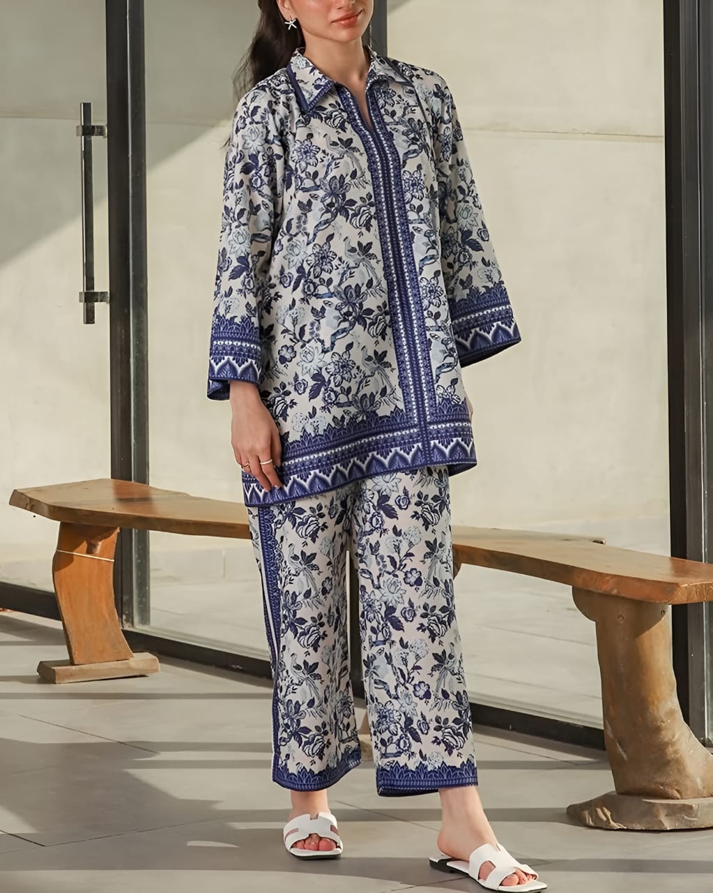 CO ORD 2PC PRINTED SHIRT AND PRINTED TROUSER