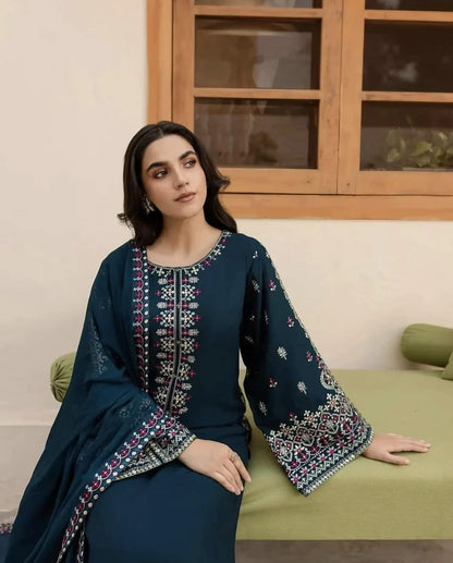 MASHAL – Embroidery Lawn Stitched 3-Piece Suit